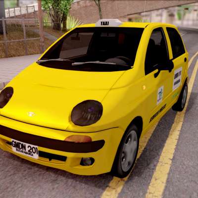 Daewoo Matiz Taxi for GTA San Andreas - front view