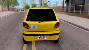 Daewoo Matiz Taxi for GTA San Andreas - rear view