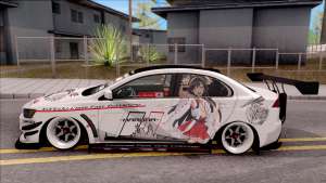 Mitsubishi Lancer Evolution X KC Itasha or GTA San Andreas - side view