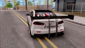 Mitsubishi Lancer Evolution X KC Itasha or GTA San Andreas - rear view