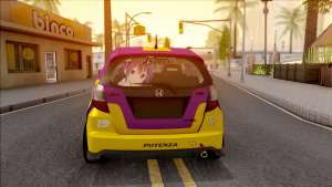 Honda Jazz RS W Rize Tedeza Itasha for GTA San Andreas - rear view