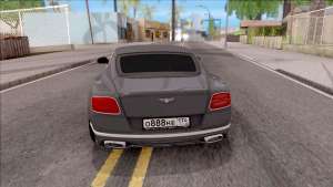 Bentley Сontinental GT for GTA San Andreas - rear view