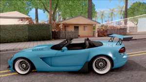 Dodge Viper SRT-10 Widebody 2003 or GTA San Andreas - side view