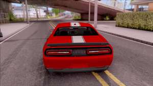 Dodge Challenger Hellcat Consept for GTA San Andreas - rear view