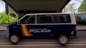 Volkswagen Transporter Spanish Police for GTA San Andreas - side view