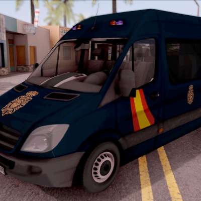 Mercedes-Benz Sprinter Spanish Police for GTA San Andreas - front view