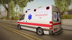 Mercedes-Benz Sprinter Iranian Ambulance for GTA San Andreas - rear view
