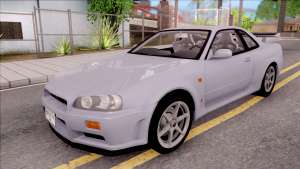 Nissan Skyline GT-R R34 Vspec Stock for GTA San Andreas - front view