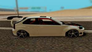 Honda Civic 98 Hatch Rocket Bunny for GTA San Andreas - side view
