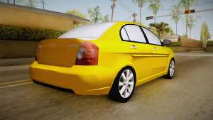 Hyundai Accent 2011 for GTA San Andreas - rear view