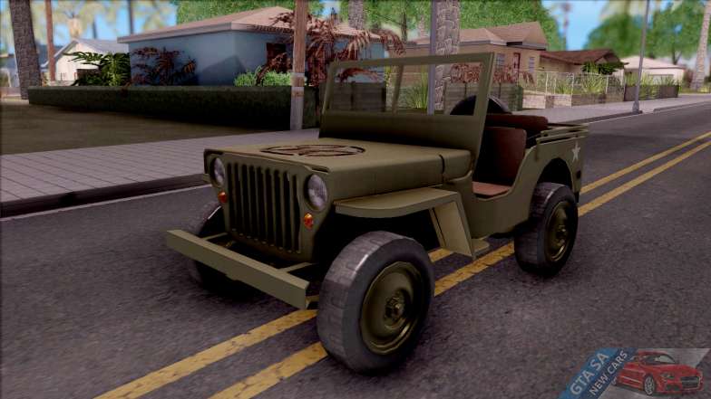 Jeep Willys MB Military for GTA San Andreas - front view