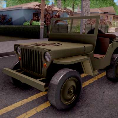 Jeep Willys MB Military for GTA San Andreas - front view