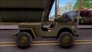 Jeep Willys MB Military for GTA San Andreas - side view