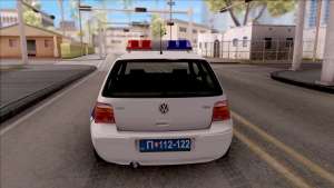 Volkswagen Golf 4 GTI Policija for GTA San Andreas - rear view