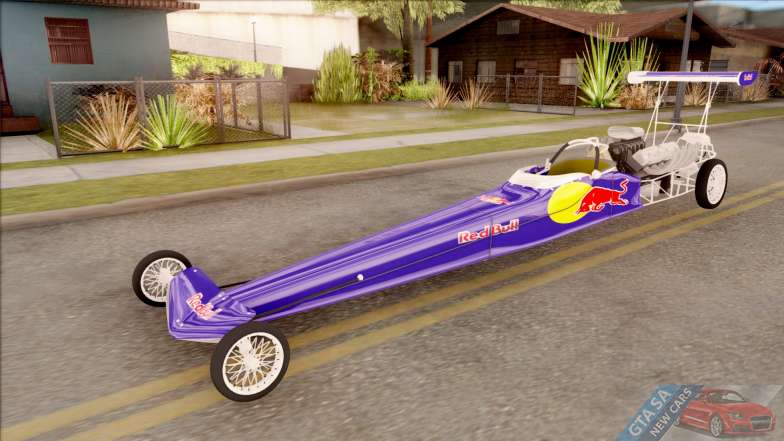 Dragster Red Bull for GTA San Andreas - front view