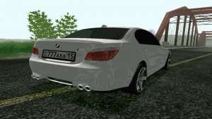 BMW M5 E60 for GTA San Andreas - rear view