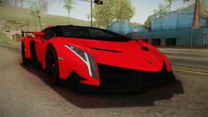 Lamborgini Veneno Roadster 2014 IVF v2 for GTA San Andreas - front view