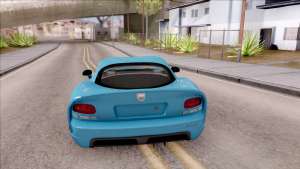 Dodge Viper SRT-10 for GTA San Andreas - rear view