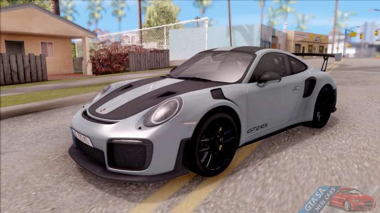 Porsche 911 GT2 RS Weissach Package EU Plate for GTA San Andreas - front view