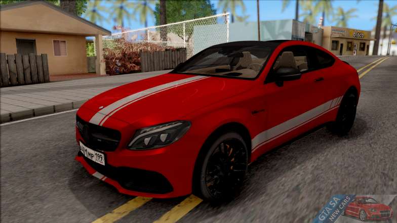 Mercedes-Benz C63S AMG Coupe for GTA San Andreas - front view