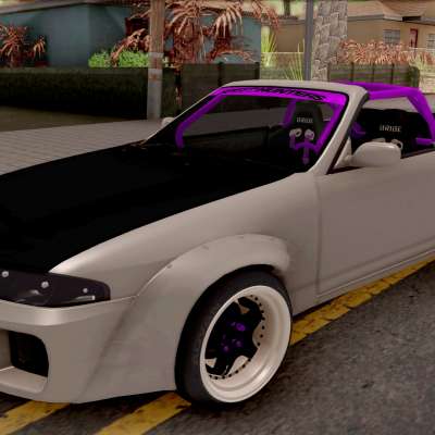 Nissan Skyline R33 Cabrio Drift Rocket Bunny for GTA San Andreas - front view